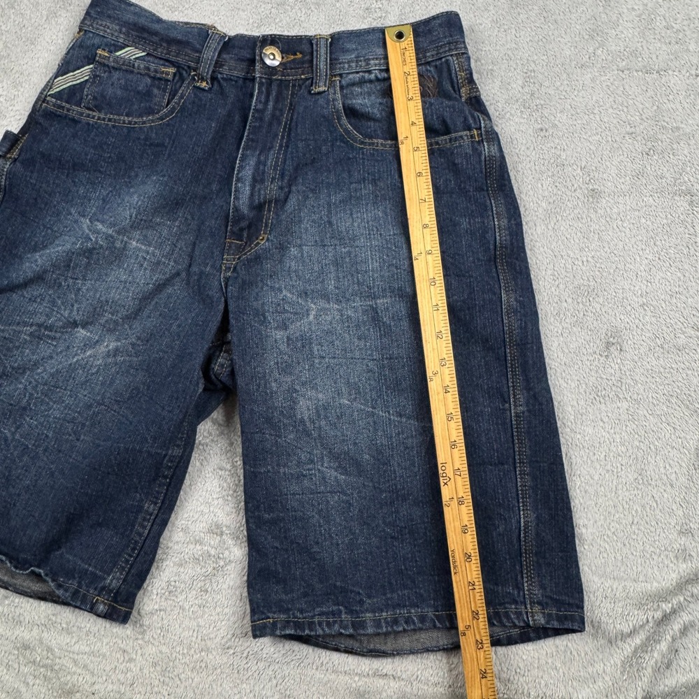 Phat Classic Original Mens Dark Wash Denim Carpenter Shorts Size 32 Indigo Y2K - Picture 6 of 9